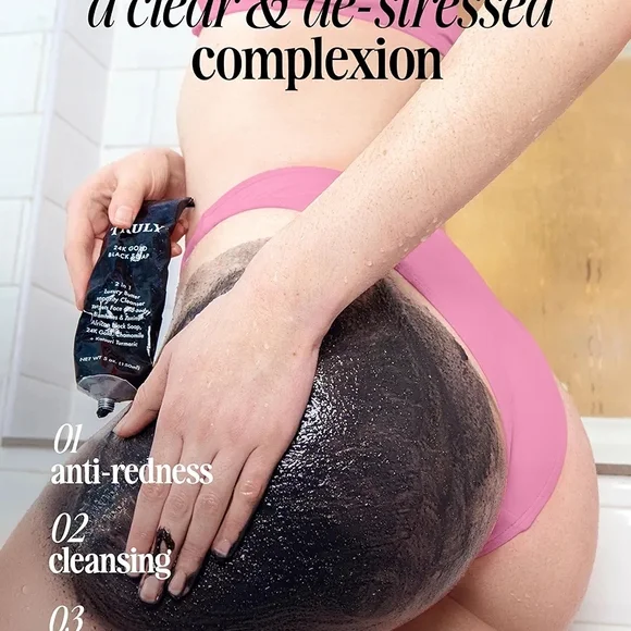 Truly - Organic 24K Gold Black Soap - Picture 2 of 6